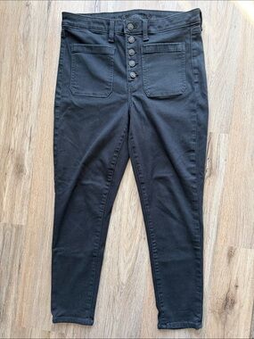 AE 10 X-Short Next Level Stretch Black Super Hi-Rise Jeggings